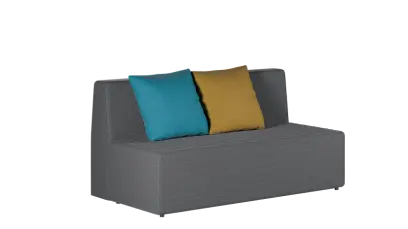 LOOP, pohovka, látka šedá